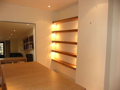 oak floating shelves